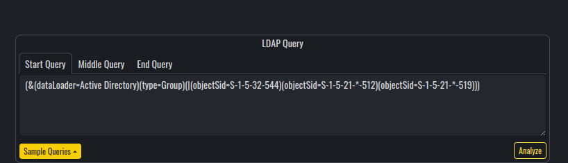 LDAP query section