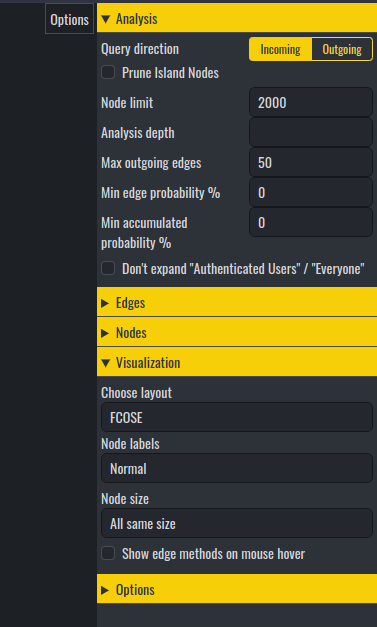 Adalanche visual options